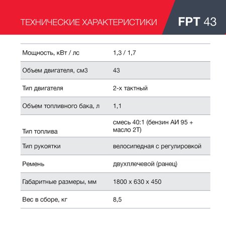 Бензиновый триммер FUBAG FPT 43 в Орле фото