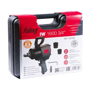 FUBAG Пневмогайковерт ударный IW1600 3/4 дюйма с  набором головок в кейсе в Орле фото