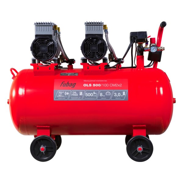 Компрессор воздушный безмасляный малошумный FUBAG OLS 500/100 CM2х2 + Набор пневмоинструмента (5 предметов) в ПОДАРОК в Орле фото