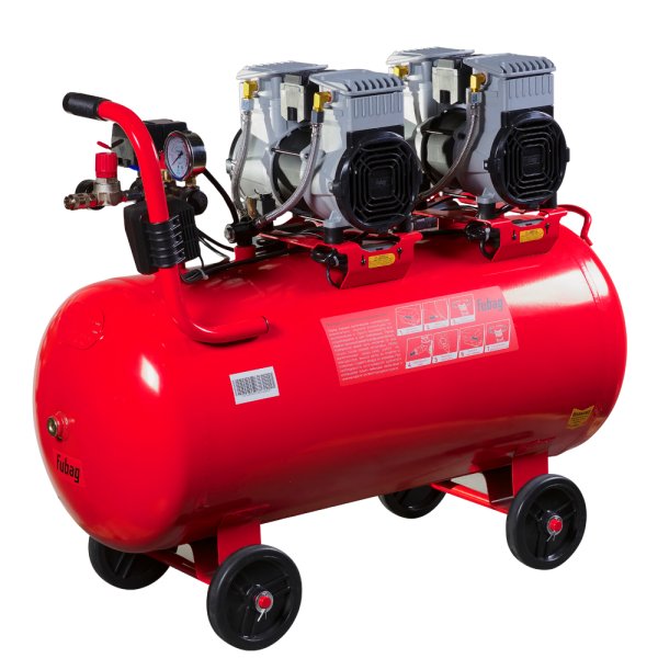 Компрессор воздушный безмасляный малошумный FUBAG OLS 500/100 CM2х2 + Набор пневмоинструмента (5 предметов) в ПОДАРОК в Орле фото