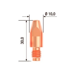 FUBAG Контактный наконечник M8х30 мм ECU D=1.4 мм (10 шт.) в Орле фото