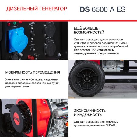 FUBAG Дизельный генератор с электростартером и коннектором автоматики DS 6500 A ES в Орле фото