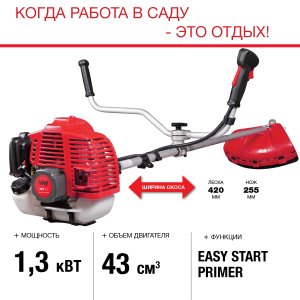 FUBAG Бензиновый триммер FPT 43 + Триммерная леска  сечение витой квадрат L 130 м * 2.4 мм в ПОДАРОК в Орле фото