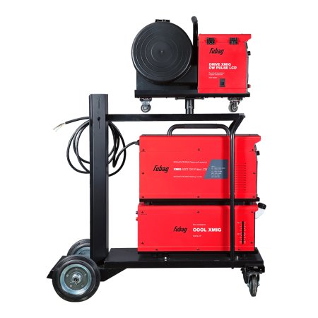 Полуавтомат сварочный FUBAG XMIG 500T DW PULSE  + подающий механизм DRIVE XMIG DW PULSE  + горелка FB 550W 3m  + блок жидкостного охлаждения Cool XMIG  + шланг-пакет 5 метров 95 мм2 14 pol с жидкостным охлаждением + тележка XM в Орле фото