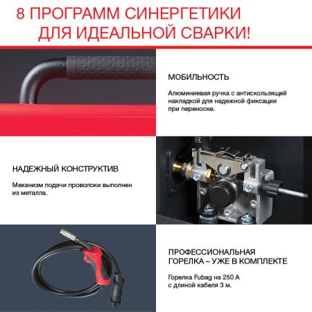 Полуавтомат сварочный FUBAG IRMIG 188 SYN PLUS c горелкой FB 250 3 м в Орле фото